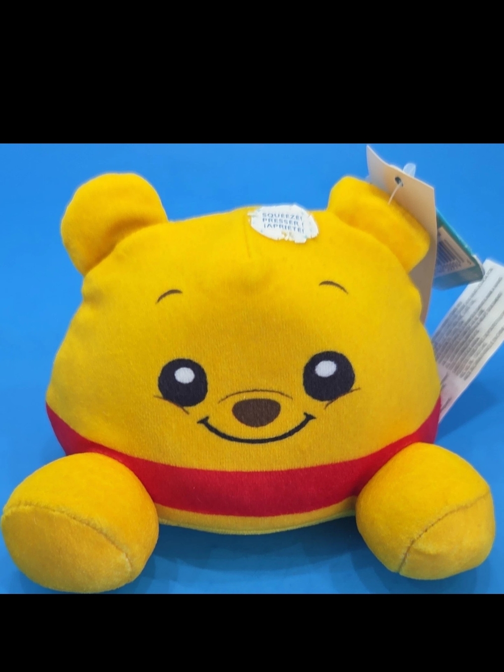 Disney Yellow Winnie the Pooh Plush with Red Shirt